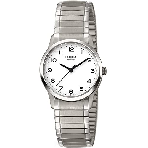 Boccia Damen Analog Quarz Uhr mit Titan Armband 3287-01