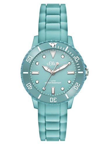 s.Oliver Time Unisex Quarz Uhr mit Silikon Armband, Größe XS für Kinder- bzw. Damen