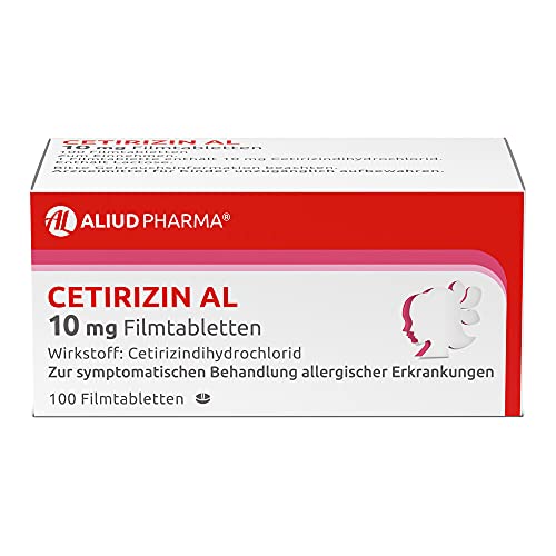 ALIUD PHARMA Cetirizin AL 10 mg, 100 Tabletten: Antiallergikum zur symptomatischen Behandlung bei allergischer Rhinitis