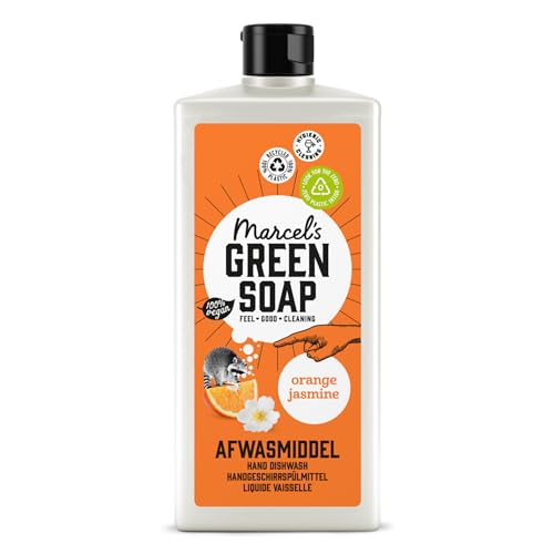 Marcel's Green Soap - Spülmittel Orange & Jasmin - Geschirrspülmittel - 100% Umweltfreundlich - 100% Vegan - 97% Biologisch abbaubar - 500 ml