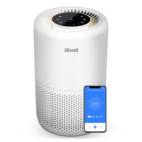 LEVOIT Luftreiniger HEPA Filter, Luftfilter gegen Schimmel Staub Pollen Gerüche, bis zu 35㎡ Raucherzimmer, Airpurifier Schlafmodus Nachtlicht Timer, App Steuerung