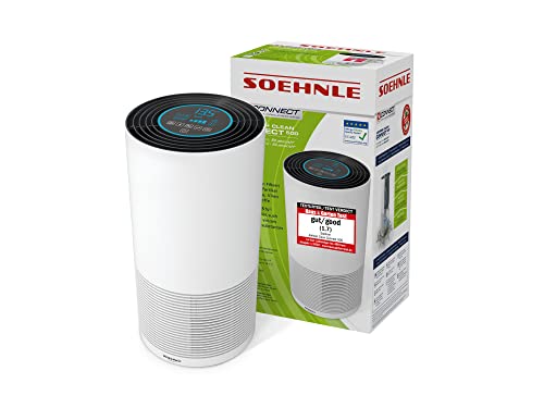 Soehnle Airfresh Clean Connect 500 mit Bluetooth Luftreiniger mit App-Anbindung, Air Purifier reinigt Partikel, Luftreiniger für beste Luftqualität