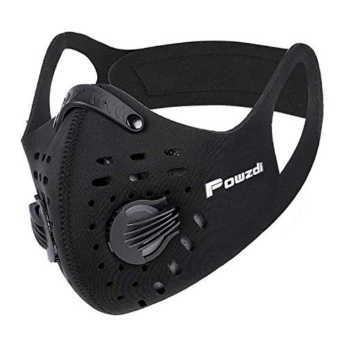 Powzdi Sport Maske Widerstand Atematmung Sauerstoff Sport Maske mit Ventil fürs Training trainingsmaske für Ventil Motorrad Radsport Outdoor aktivitäten