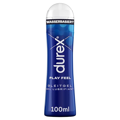 Durex Play Feel Gleitgel – Wasserbasiert, sanft, pH-freundlich & Kondom-geeignet – Abwaschbar, nicht fettend & hinterlässt keine Flecken – 100 ml