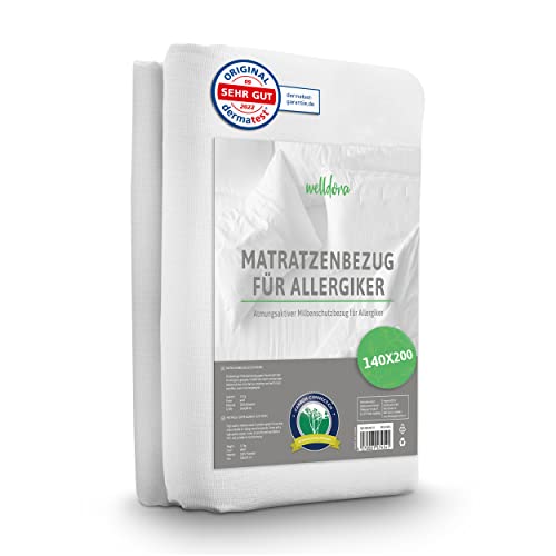 Welldora ǀ Premium Milbenbezug Matratzen 140x200x20 ǀ Allergiker Matratzenschoner fachärztlich getestet ǀ Encasing mit Reissverschluss ǀ Allergiker Bettwäsche
