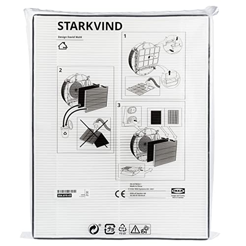 Ikea STARKVIND Ersatzfilter für Luftreiniger, 37 x 29 x 4 cm, 304.619.43, Weiß