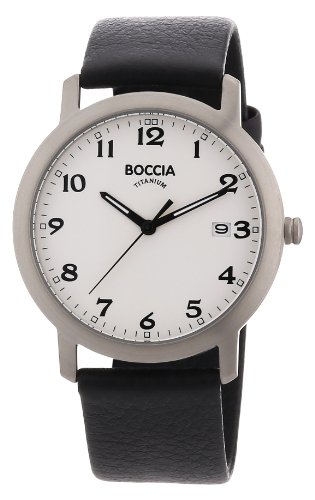 Boccia Herren-Armbanduhr Leder 3618-01