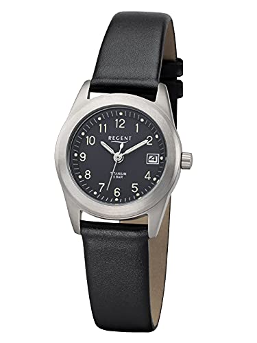 Regent Damen Analog Quarz Uhr mit Leder Armband 12090322