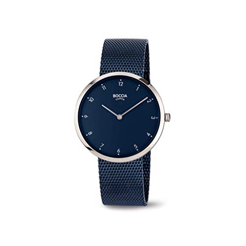 Boccia Damen Analog Quarz Uhr mit Edelstahl Armband 404TT330909