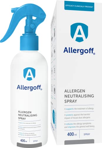 Allergoff Milben-Spray - Das effektivste Milbenspray für Polster, Matratzen & Bett - Bekämpfung von Milben und Allergenen - Für Allergiker - Gegen Allergene von Tieren, Schimmel-Pilze, Pollen