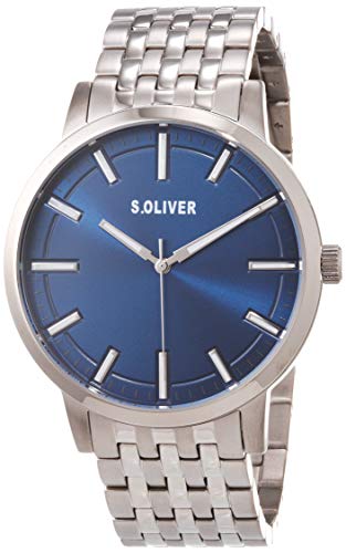 s.Oliver Herren Analog Quarz Uhr mit Titan Armband SO-4241-MQT