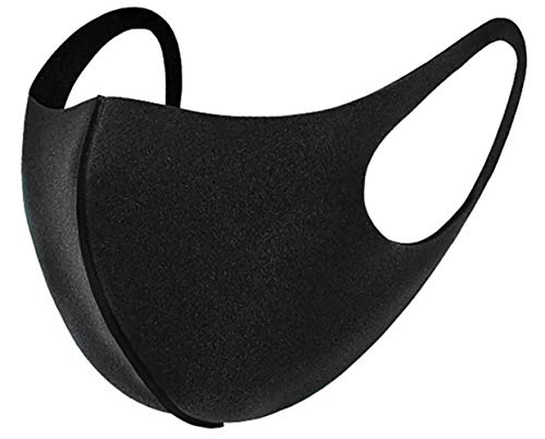 5x waschbare Mundmasken schwarze Stoffmaske Gesichtsmaske Face Maske Wiederverwendbar X Schwarz