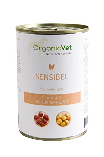 OrganicVet Hund Nassfutter Veterinary Sensibel, 6er Pack (6 x 400 g)