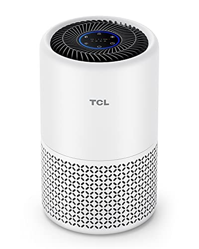 TCL Luftreiniger Air Purifier H13 HEPA für Allergiker CADR 230m³/h, bis zu 40m² Luftqualitätssensor für Wohnung Schlafzimmer 26dB leiser Schlafmodus und Timer gegen Tiergerüche Rauch Pollen Staub A1C