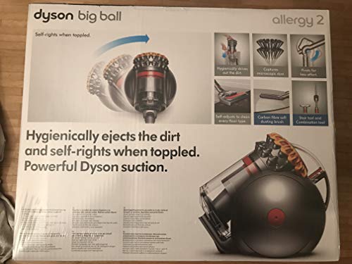 Dyson Big Ball Allergy 2 beutelloser Staubsauger (Inkl. pneumatischer Bodendüse, extra-soft Bürste mit Carbonfasern, Kombi-Treppendüse, Dank Zyklon-Feinstaubaufnahme für Allergiker geeignet)