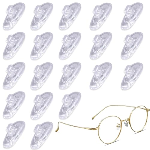 10 Paar brillen nasenpads,Nasenpads zum Einstecken Rutschfeste Brille Nasenpads Weiche Silikon Transparent für Brillen Sonnenbrillen Rutsch Stopper Gläser Nasenpad Brille Zubehör