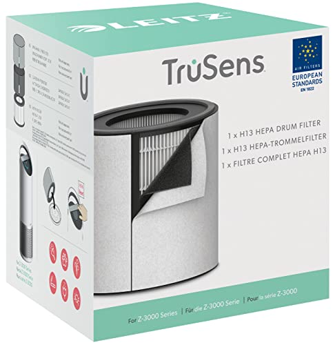 Leitz TruSens Ersatz-3-In-1 H13 HEPA-Filter für den Leitz TruSens Z-3000/Z-3500H Luftreiniger,Entfernt Viren,Allergene,Tierhare, Staub,Bakterien,Gerüche und Rauch,H13-HEPA-Filter gemäß EN 1822,2415143