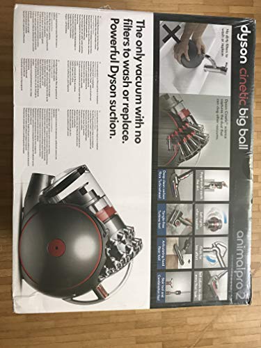 Dyson Cinetic Big Ball Animalpro 2 beutelloser Staubsauger | Inkl. pneumatischer-, Turbinen Carbonfaser-, Turbinen Tangle-free-, Treppen-Boden-Düse | Anspruchsvolle Reinigung ohne Saugkraftverlust