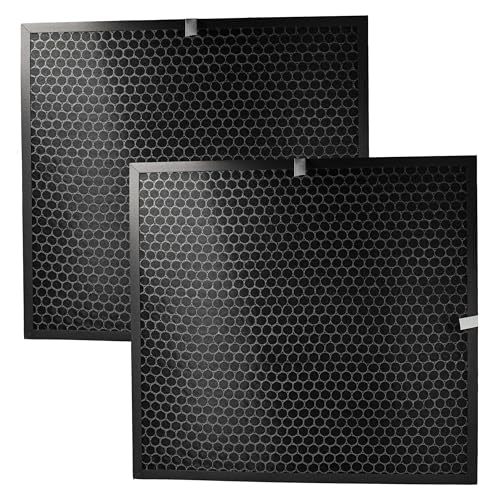 vhbw 2X Aktivkohlefilter kompatibel mit Lux Aeroguard 4 S Luftreiniger - Luftfilter Schwarz