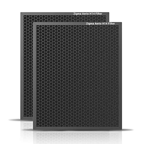 H14 für Luftreiniger, Zigma Aktivkohlefilter gegen Staub,Rauch, Gerüche, Allergene, Pollen und Tierhaare