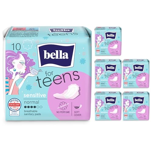 Bella For Teens Ultra Binden Sensitive: Ultradünne Binden Für Teenager, 6er Pack (6 X 10 Stück), Mit Flügeln ohne Duft