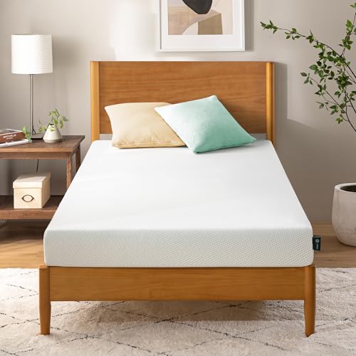 Zinus Visco-Schaummatratze 90x200 cm -Komfortmatratze mit mittlerem Härtegrad – Steppbezug – Höhe 11 cm – Oeko-TEX Zertifiziert, Grau