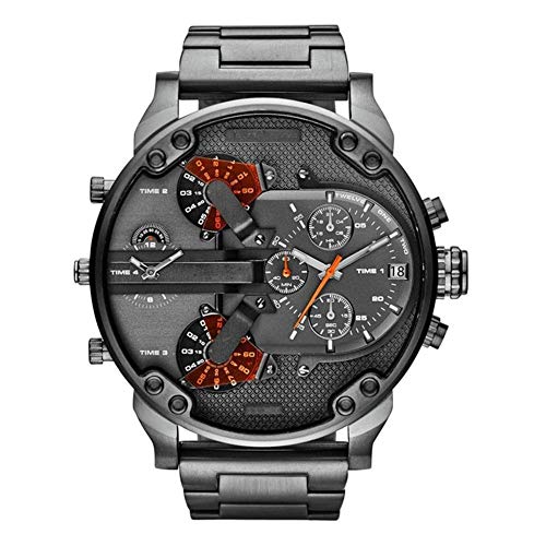 FENKOO Männer Uhrquarz wasserdichte Sport-Uhr-Kalender echtem Edelstahl Armbanduhr montre reloj relogio