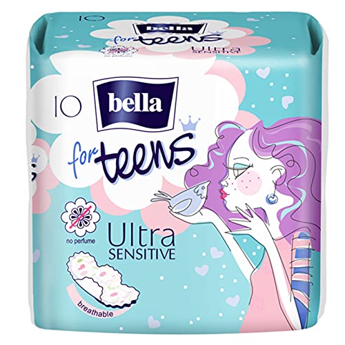 Bella For Teens Ultra Binden Sensitive: Ultradünne Binden Für Teenager, 6er Pack (6 X 10 Stück), Mit Flügeln ohne Duft…