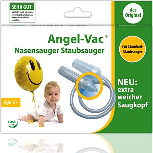 Nasensauger Baby Angel Vac EXTRA WEICHER SAUGKOPF Das Original Für Standard Staubsauger Nasensauger Baby seit 25 Jahren Nasensekretsauger