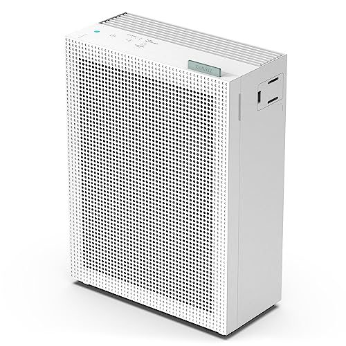 COWAY Airmega 150 Luftreiniger – Filter 99,999%* Partikel mit automatischer 3-stufiger Filtration, Echtzeit-Luftqualitätsmonitor – erfrischt Räume bis zu 73 m² (Weiß)