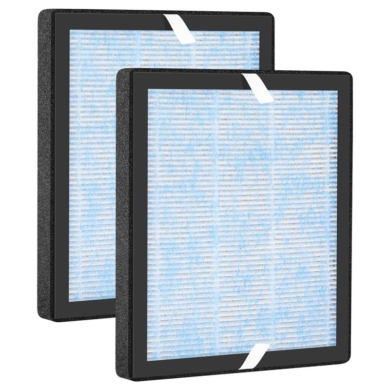 R1 P1801 P1802 True HEPA-Ersatzfilter, kompatibel mit YIOU R1 und Elechomes P1801/P1802 Luftreiniger, 3-stufiges Filtersystem, H13 True HEPA-Filter, 2 Stück